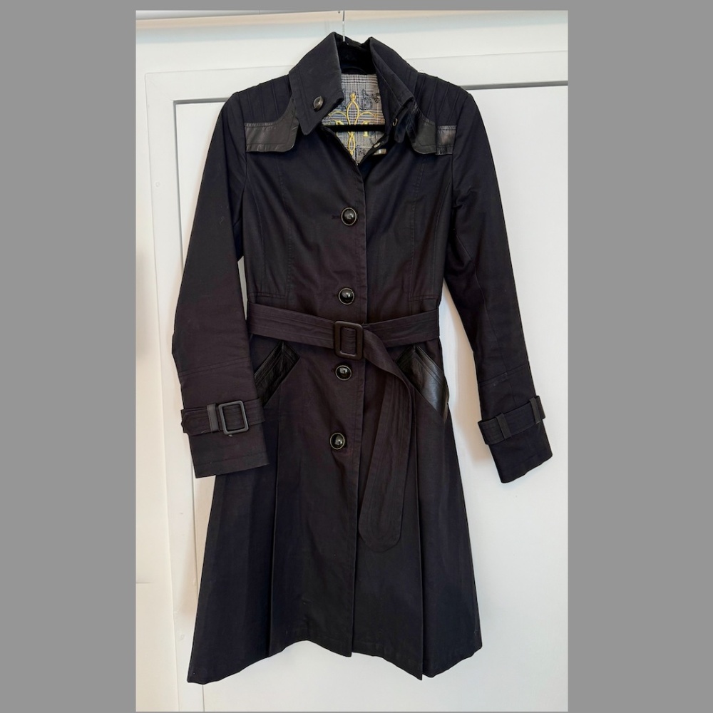 Luxury Mackage Trench Coat -Black – Brand new! - Picture 5 of 6